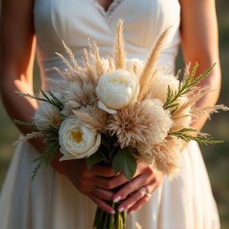 Bespoke bridal bouquet details